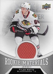 2016-17 Upper Deck Rookie Materials #RM-TM Tyler Motte Jersey Chicago Blackhawks